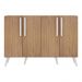 Aparador Buffet 4 Portas com Pés Retrô Viena Multimóveis Rustic/Branco
