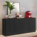 Aparador Buffet 4 portas Multimóveis Veneza FG3555 Preto