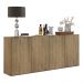 Aparador Buffet 4 portas Veneza Multimóveis V3555 Rustic