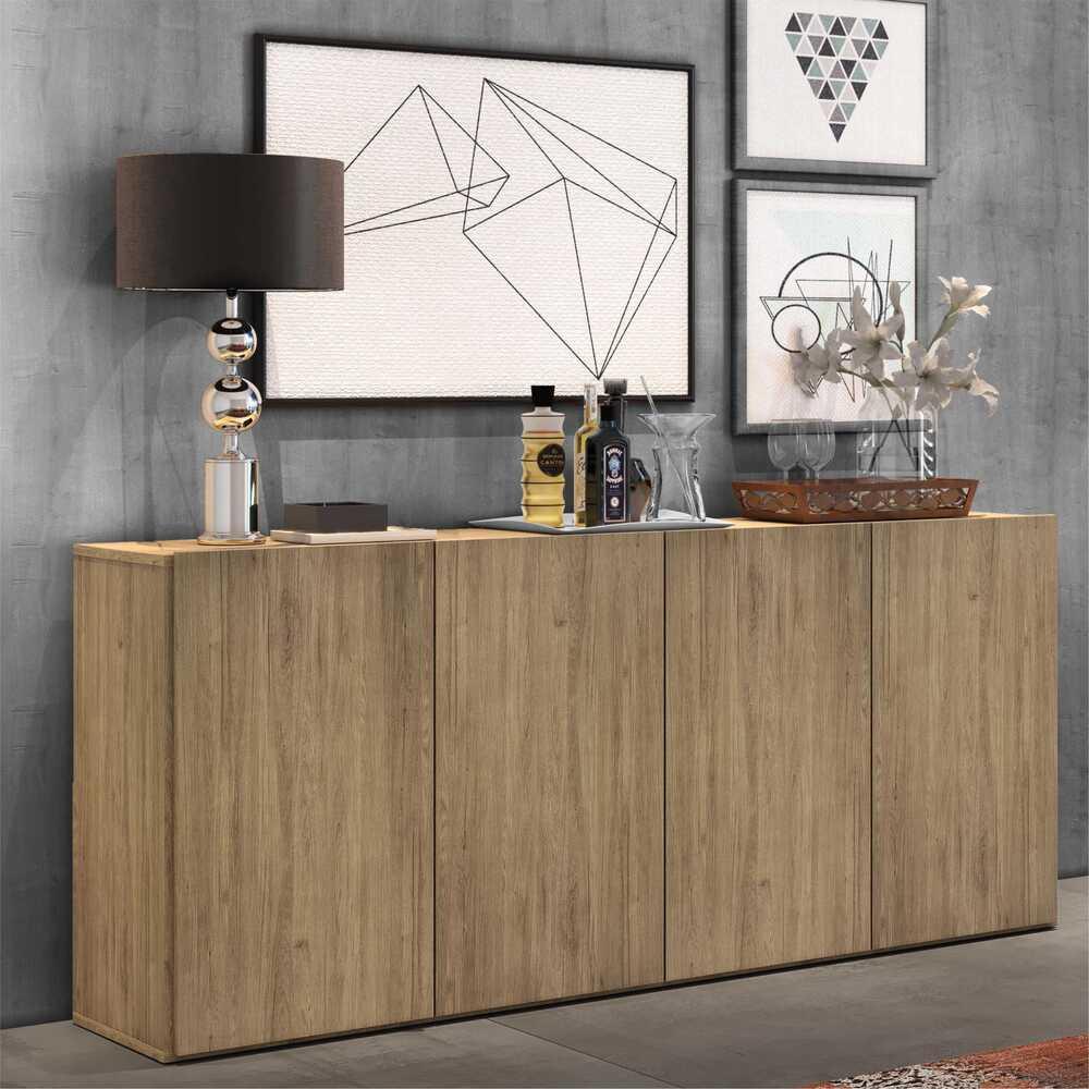 Aparador Buffet 4 portas Veneza Multimóveis V3555 Rustic