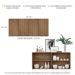 Aparador Buffet 4 portas Veneza Multimóveis V3555 Rustic