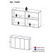 Aparador Buffet 4 portas Veneza Multimóveis V3555 Rustic