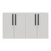 Aparador Buffet 4 portas Viena Multimóveis Branco/Preto