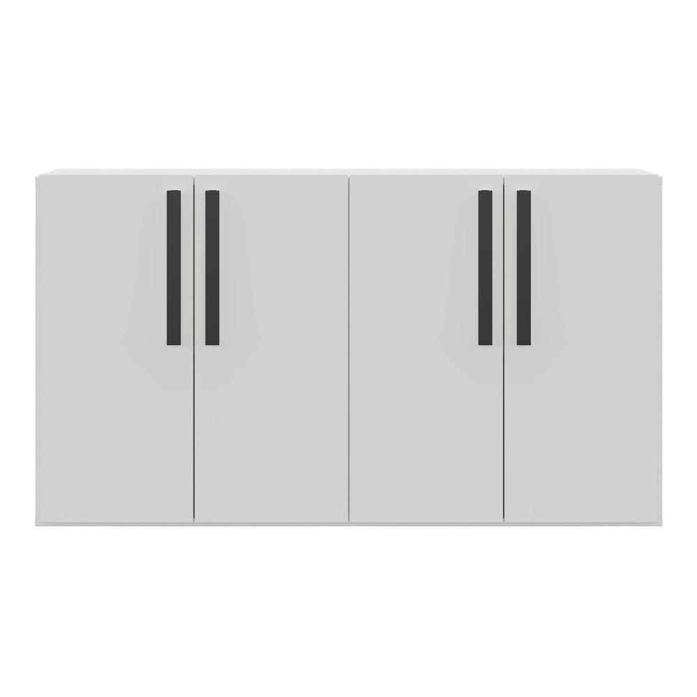 Aparador Buffet 4 portas Viena Multimóveis Branco/Preto