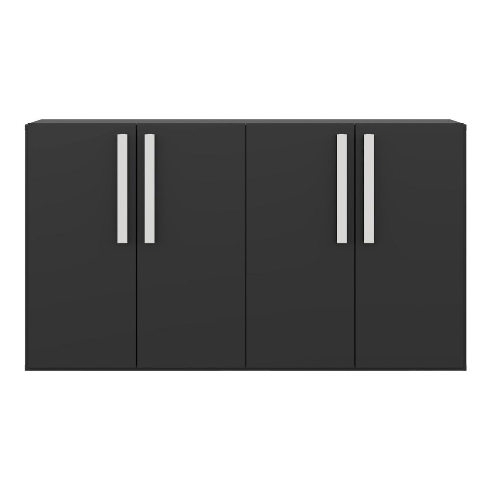 Aparador Buffet 4 portas Viena Multimóveis Preto/Branco