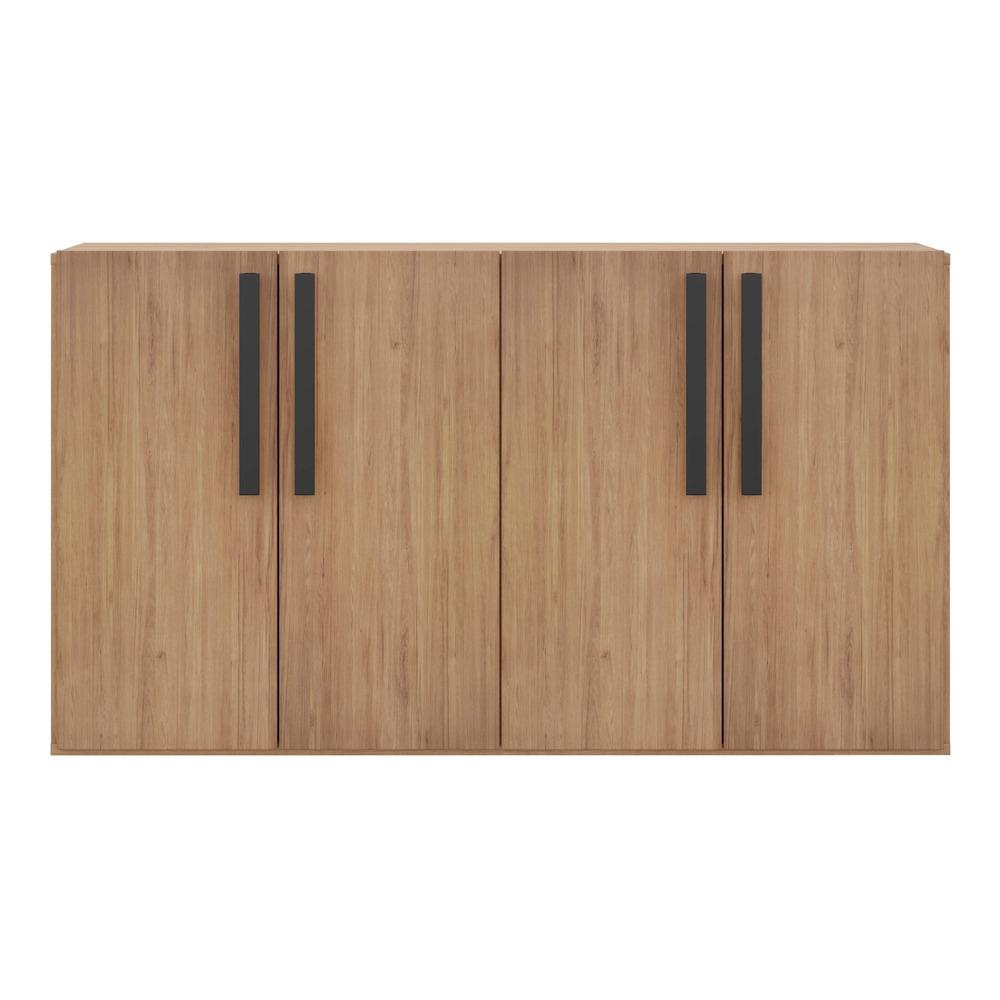 Aparador Buffet 4 portas Viena Multimóveis Rustic/Preto