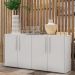 Aparador Buffet 4 portas Viena Multimóveis V3604 Branco