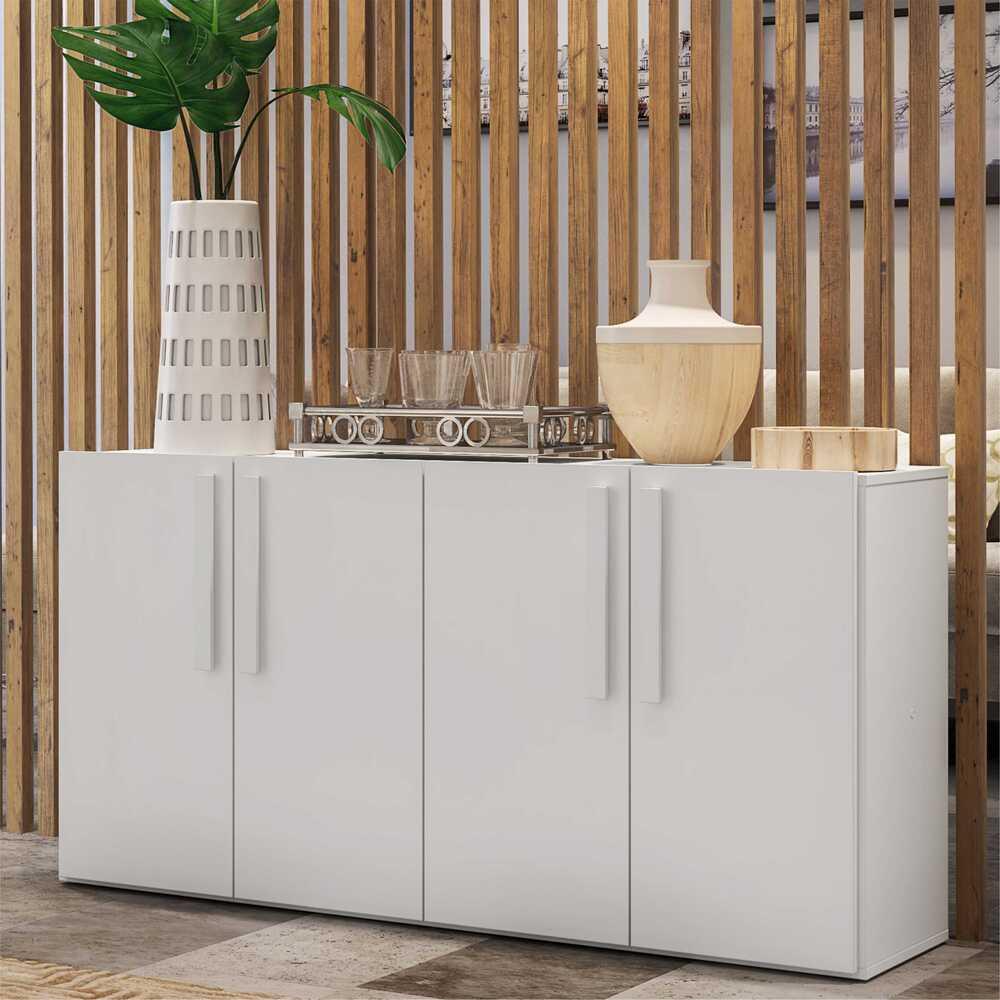 Aparador Buffet 4 portas Viena Multimóveis V3604 Branco