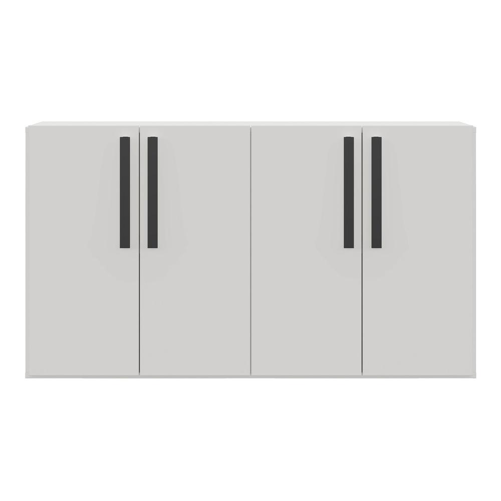 Aparador Buffet 4 portas Viena Multimóveis V3604 Branco/Preto