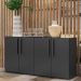 Aparador Buffet 4 portas Viena Multimóveis V3604 Preto