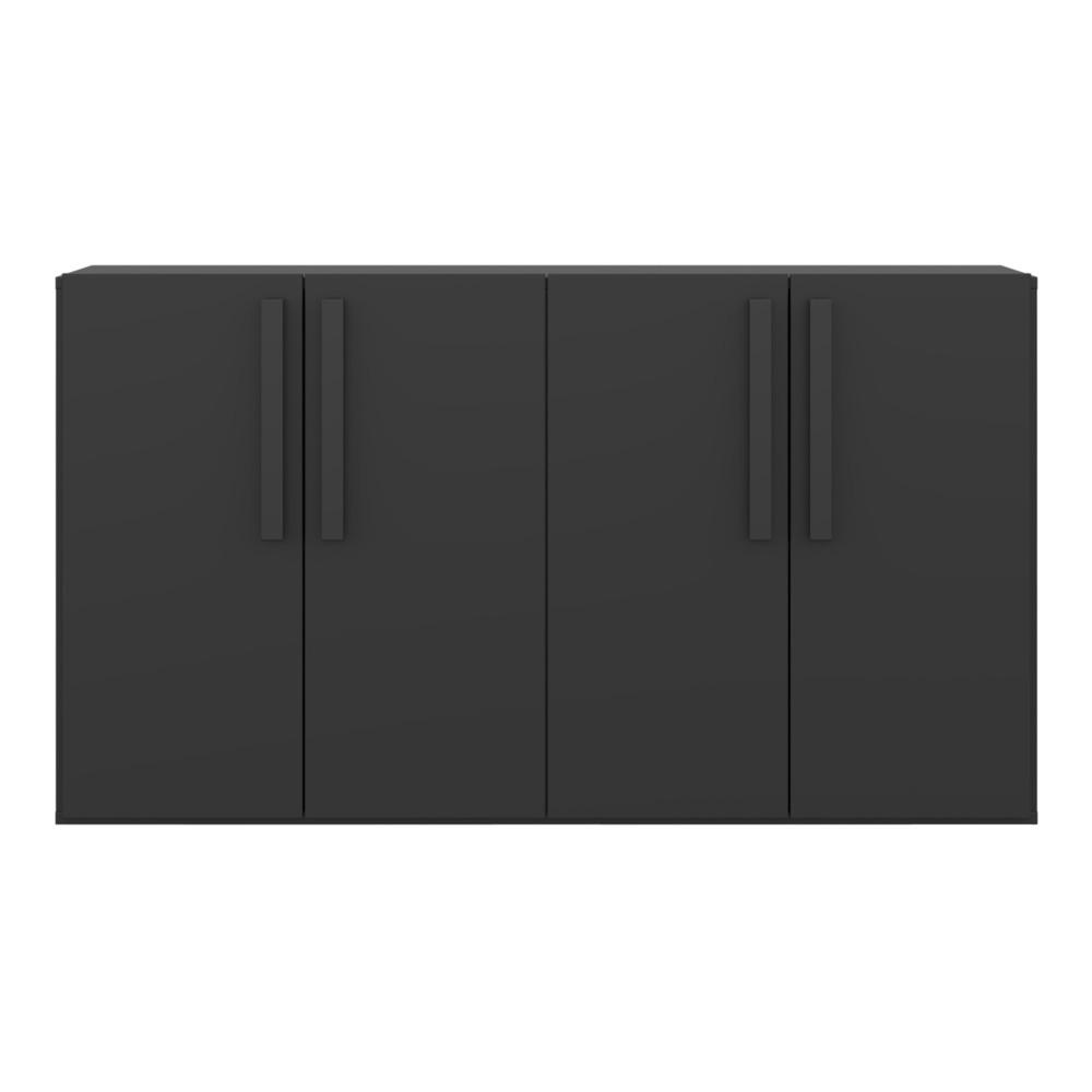 Aparador Buffet 4 portas Viena Multimóveis V3604 Preto