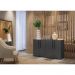 Aparador Buffet 4 portas Viena Multimóveis V3604 Preto