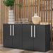 Aparador Buffet 4 portas Viena Multimóveis V3604 Preto/Branco