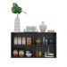 Aparador Buffet 4 portas Viena Multimóveis V3604 Preto/Branco