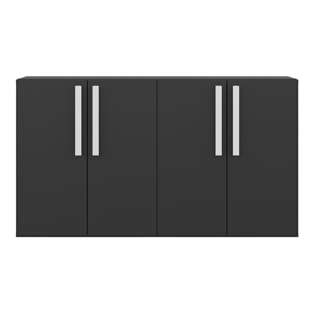 Aparador Buffet 4 portas Viena Multimóveis V3604 Preto/Branco