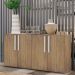 Aparador Buffet 4 portas Viena Multimóveis V3604 Rustic/Branco