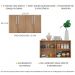 Aparador Buffet 4 portas Viena Multimóveis V3604 Rustic/Branco