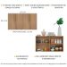 Aparador Buffet 4 portas Viena Multimóveis V3604 Rustic/Natural