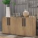 Aparador Buffet 4 portas Viena Multimóveis V3604 Rustic/Preto