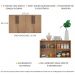 Aparador Buffet 4 portas Viena Multimóveis V3604 Rustic/Preto