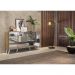 Aparador Buffet 4 portas c/ Espelho e Pés Retrô Vegas Multimóveis Rustic/Branco