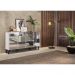 Aparador Buffet 4 portas com Espelho Retrô Vegas Multimóveis V3559 Branco/Preto
