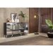 Aparador Buffet 4 portas com Espelho Retrô Vegas Multimóveis V3559 Preto/Branco