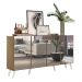 Aparador Buffet 4 portas com Espelho Retrô Vegas Multimóveis V3559 Rustic/Branco
