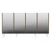 Aparador Buffet 4 portas com Espelho Retrô Vegas Multimóveis V3559 Rustic/Branco