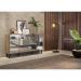 Aparador Buffet 4 portas com Espelho Retrô Vegas Multimóveis V3559 Rustic/Preto