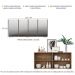 Aparador Buffet 4 portas com Espelho e Pés Quadrados Vegas Multimóveis V3560 Rustic/Branco