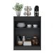 Aparador Buffet 60cm 2 Portas com Chave Multimóveis CR50099 Preto