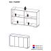 Aparador Buffet Multimóveis Veneza 4 Portas FG3557 Branco/Natural
