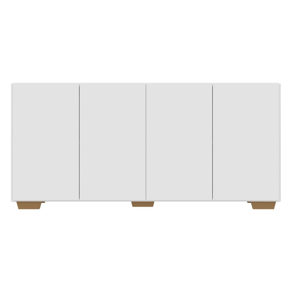 Aparador Buffet Multimóveis Veneza 4 Portas FG3557 Branco/Natural