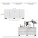 Aparador Buffet Multimóveis Veneza 4 Portas FG3557 Branco/Preto