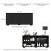 Aparador Buffet Multimóveis Veneza 4 Portas FG3557 Preto