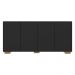 Aparador Buffet Multimóveis Veneza 4 Portas FG3557 Preto/Natural