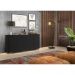 Aparador Buffet Multimóveis Veneza 4 Portas FG3557 Preto/Natural