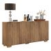 Aparador Buffet Multimóveis Veneza 4 Portas FG3557 Rustic/Natural