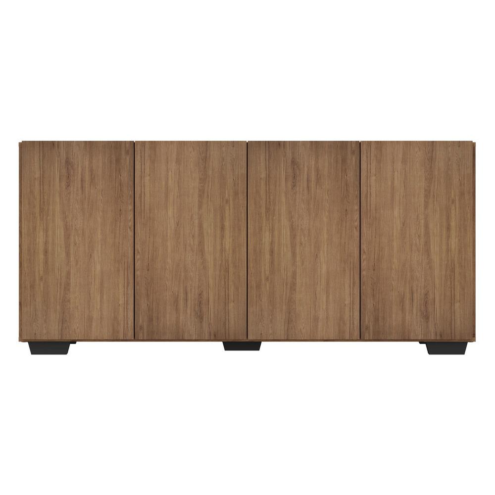 Aparador Buffet Multimóveis Veneza 4 Portas FG3557 Rustic/Preto