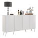 Aparador Buffet Retrô Multimóveis Veneza 4 Portas FG3556 Branco