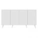 Aparador Buffet Retrô Multimóveis Veneza 4 Portas FG3556 Branco