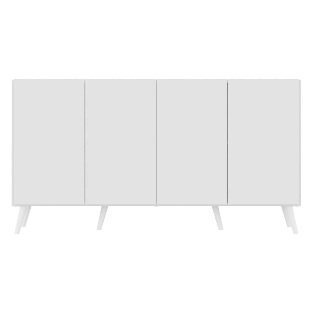 Aparador Buffet Retrô Multimóveis Veneza 4 Portas FG3556 Branco