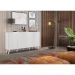 Aparador Buffet Retrô Multimóveis Veneza 4 Portas FG3556 Branco