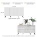 Aparador Buffet Retrô Multimóveis Veneza 4 Portas FG3556 Branco/Preto