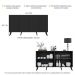 Aparador Buffet Retrô Multimóveis Veneza 4 Portas FG3556 Preto