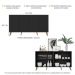 Aparador Buffet Retrô Multimóveis Veneza 4 Portas FG3556 Preto/Natural