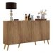 Aparador Buffet Retrô Multimóveis Veneza 4 Portas FG3556 Rustic/Natural