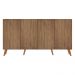 Aparador Buffet Retrô Multimóveis Veneza 4 Portas FG3556 Rustic/Natural