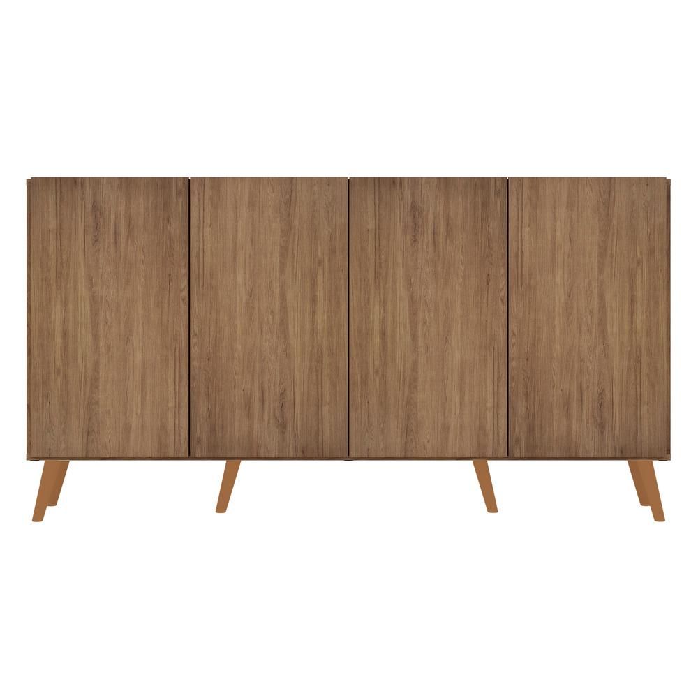 Aparador Buffet Retrô Multimóveis Veneza 4 Portas FG3556 Rustic/Natural